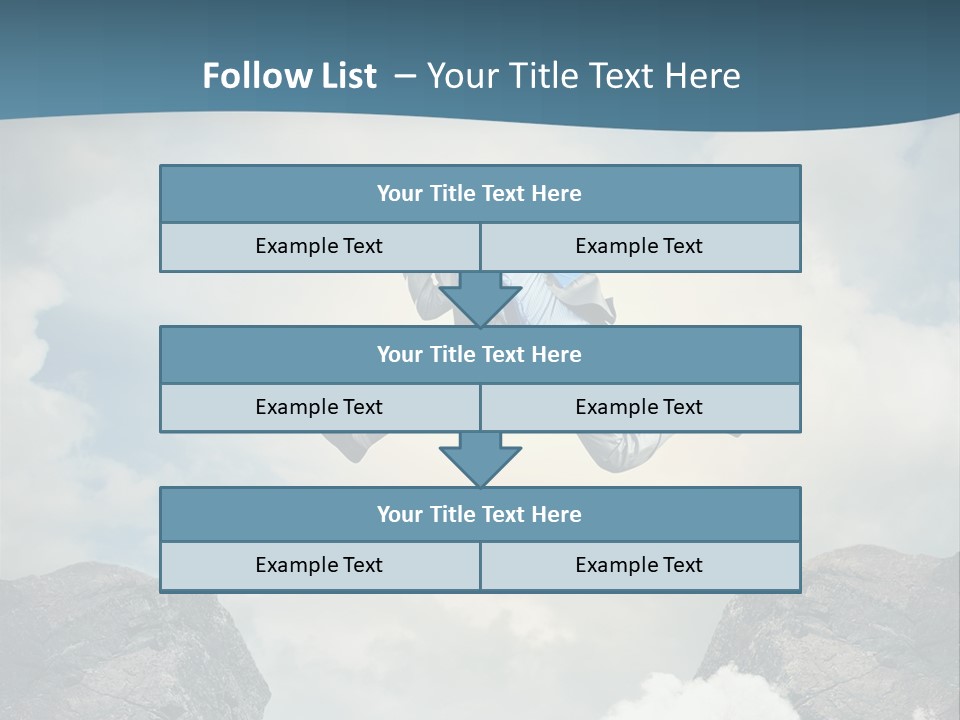 Competition Mountain Cliff PowerPoint Template