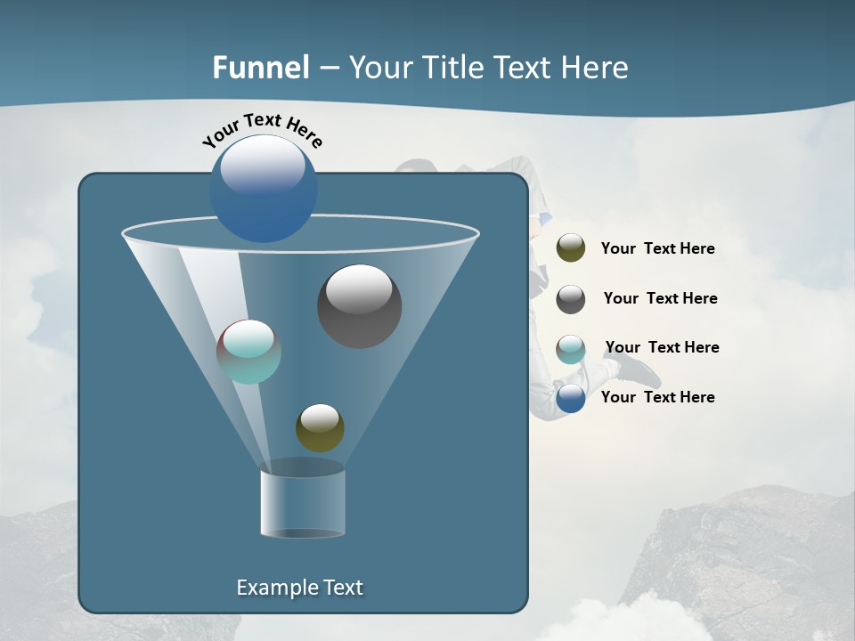 Competition Mountain Cliff PowerPoint Template