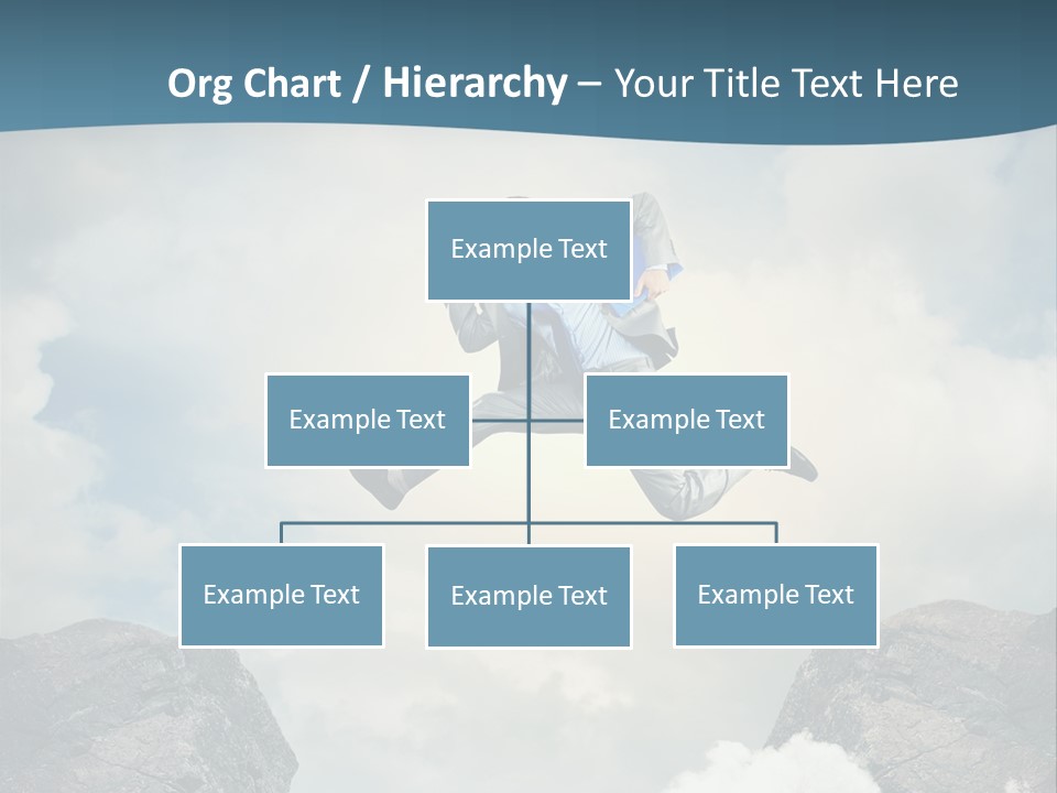 Competition Mountain Cliff PowerPoint Template