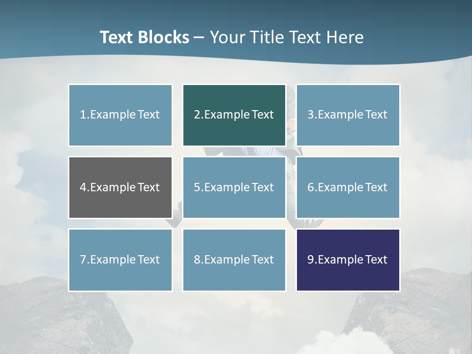 Competition Mountain Cliff PowerPoint Template