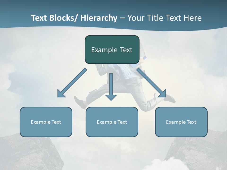 Competition Mountain Cliff PowerPoint Template