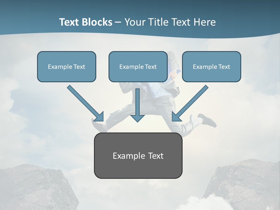 Competition Mountain Cliff PowerPoint Template