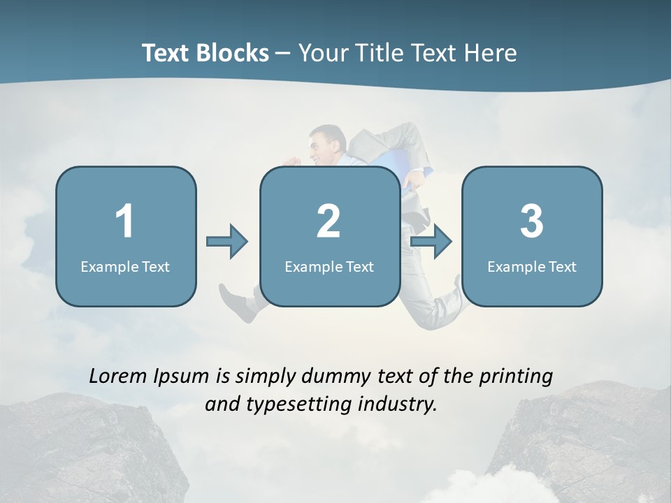 Competition Mountain Cliff PowerPoint Template