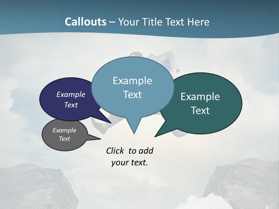 Competition Mountain Cliff PowerPoint Template