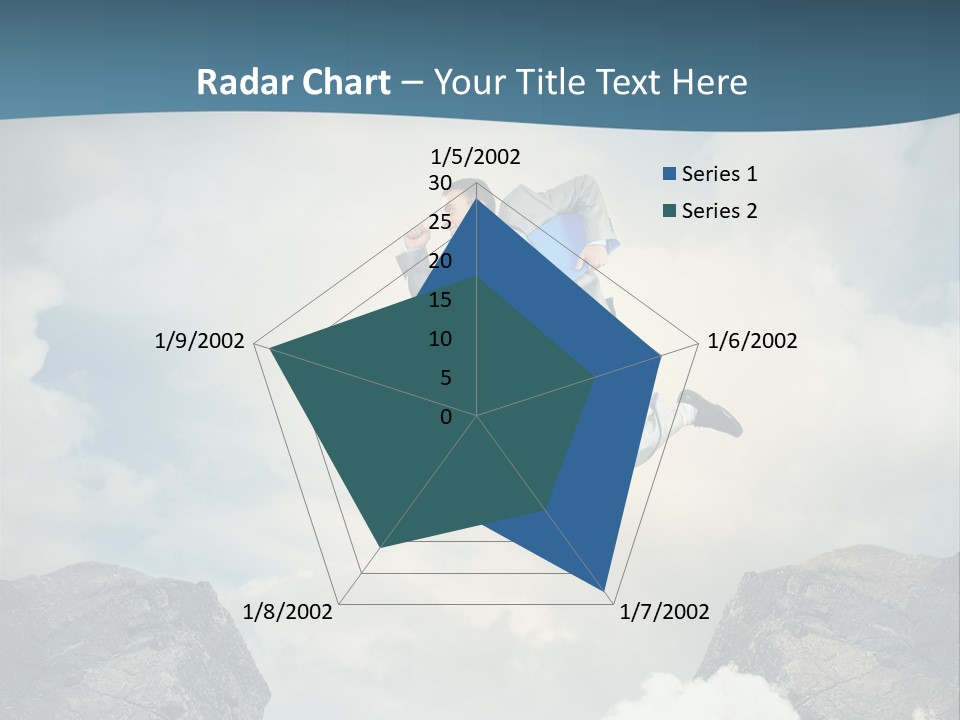 Competition Mountain Cliff PowerPoint Template