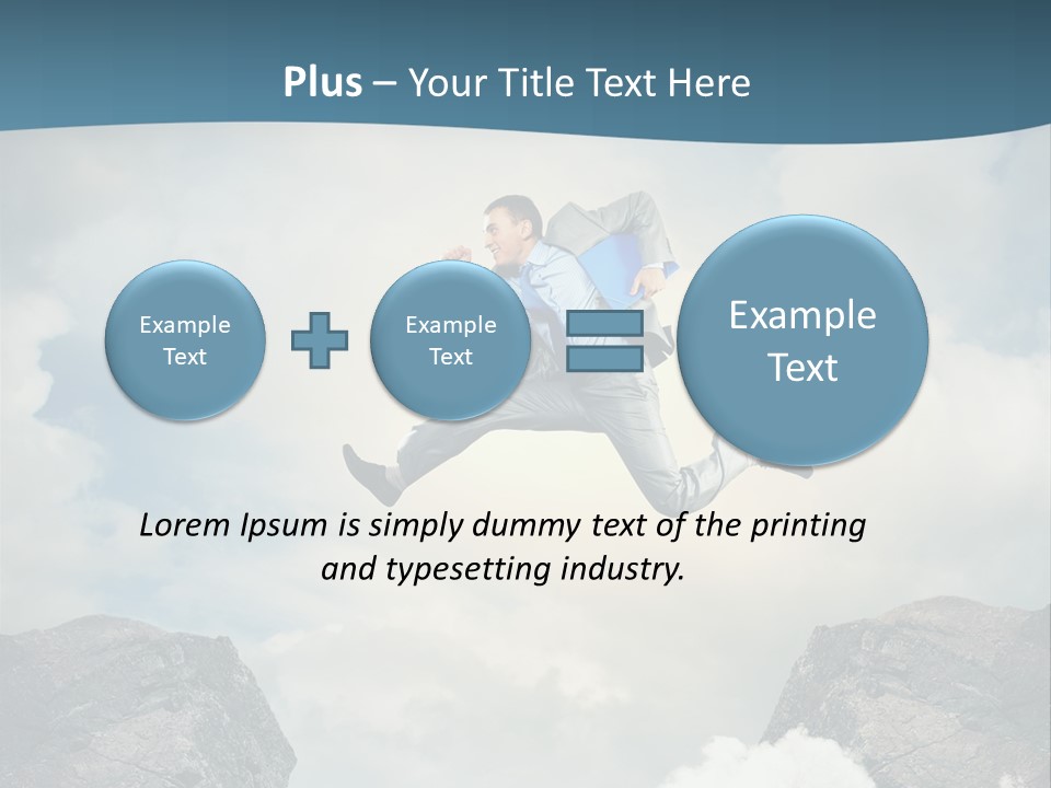 Competition Mountain Cliff PowerPoint Template
