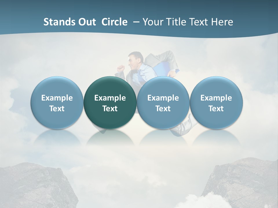 Competition Mountain Cliff PowerPoint Template