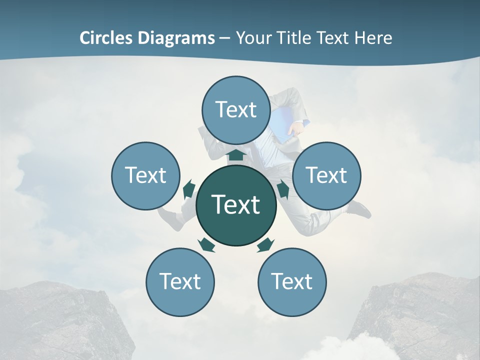 Competition Mountain Cliff PowerPoint Template