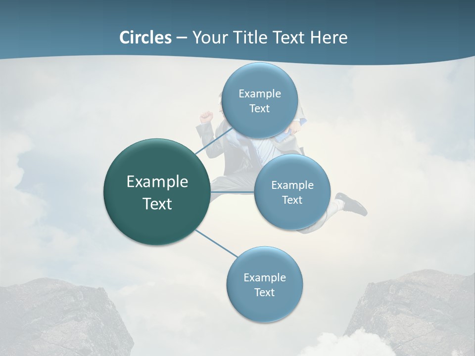 Competition Mountain Cliff PowerPoint Template