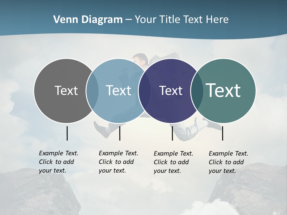 Competition Mountain Cliff PowerPoint Template
