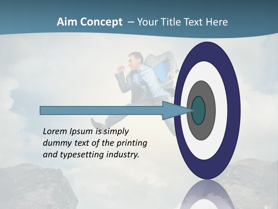 Competition Mountain Cliff PowerPoint Template
