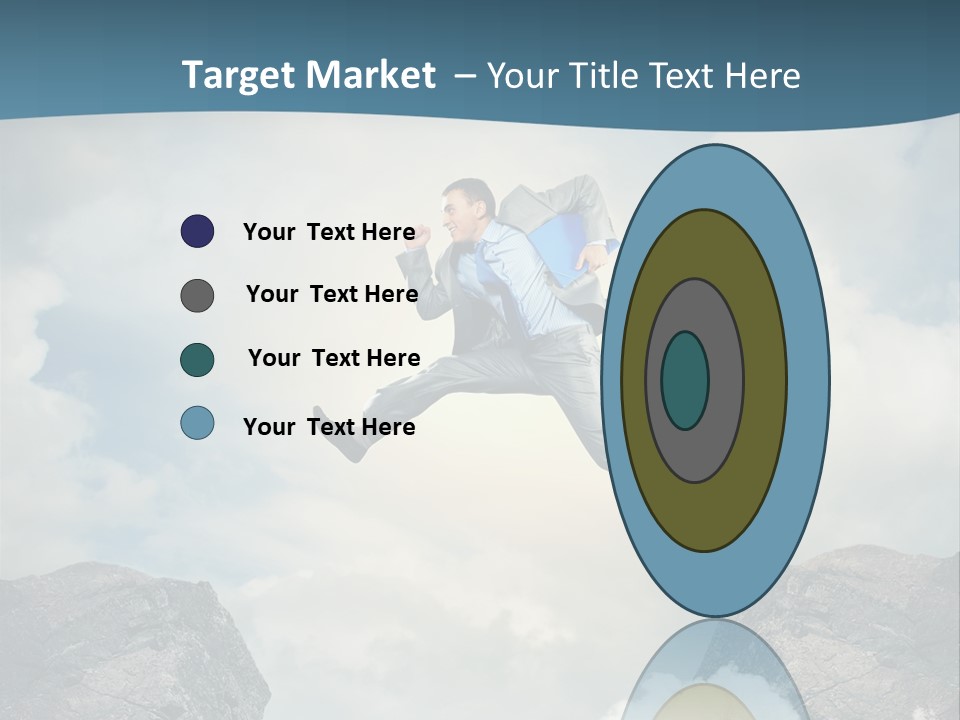 Competition Mountain Cliff PowerPoint Template