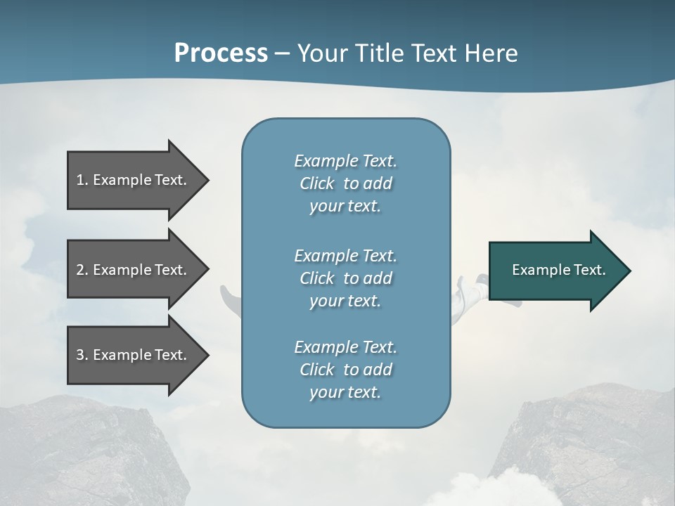 Competition Mountain Cliff PowerPoint Template