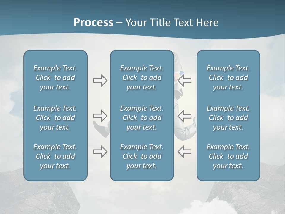 Competition Mountain Cliff PowerPoint Template