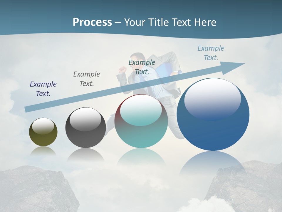 Competition Mountain Cliff PowerPoint Template