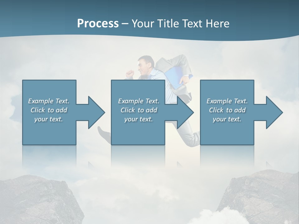 Competition Mountain Cliff PowerPoint Template