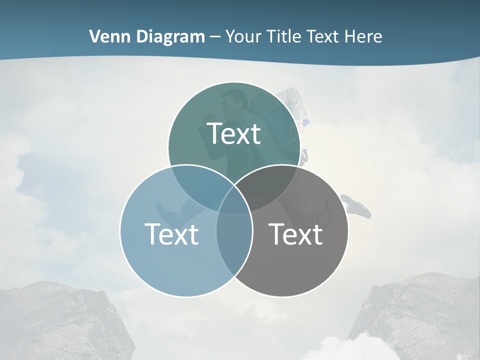 Competition Mountain Cliff PowerPoint Template