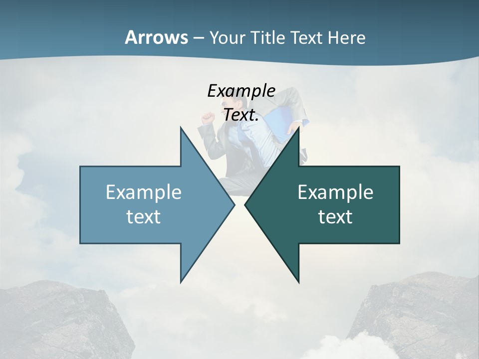 Competition Mountain Cliff PowerPoint Template