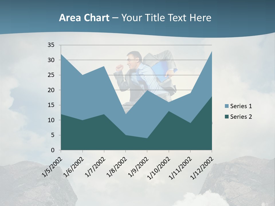 Competition Mountain Cliff PowerPoint Template