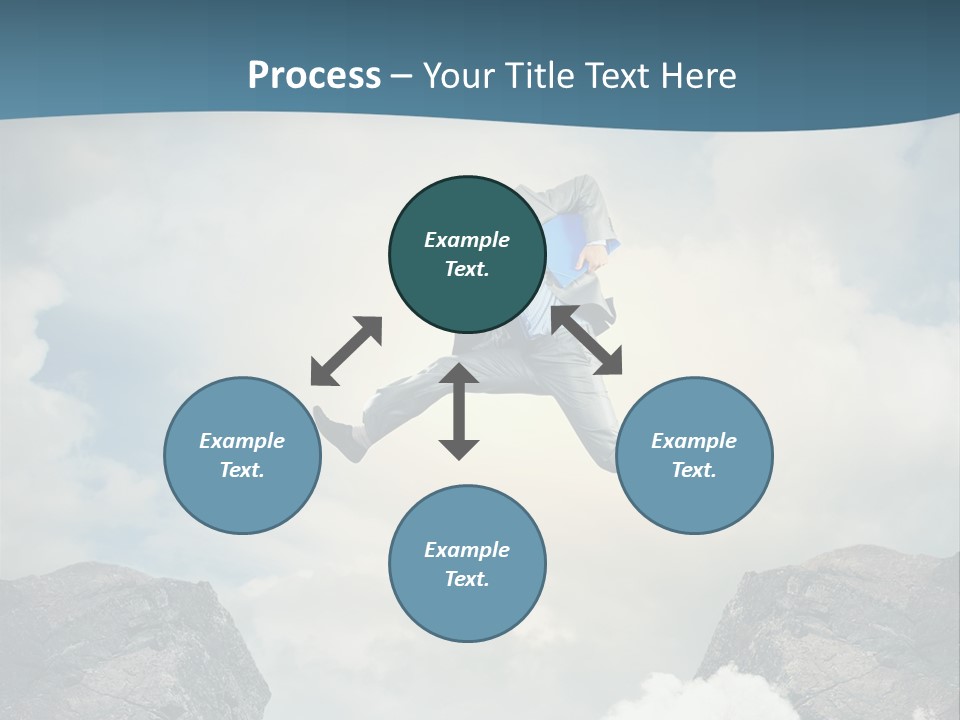 Competition Mountain Cliff PowerPoint Template