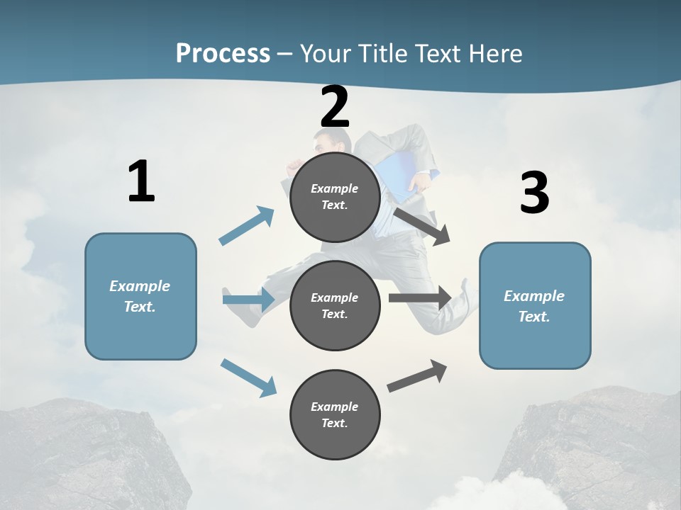 Competition Mountain Cliff PowerPoint Template