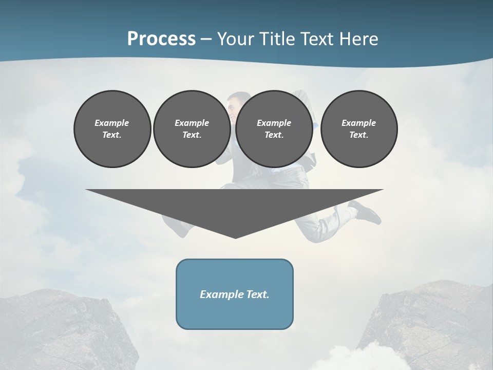 Competition Mountain Cliff PowerPoint Template