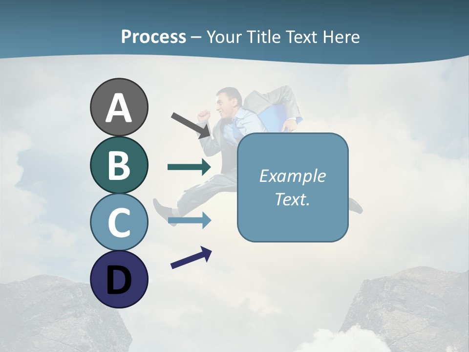 Competition Mountain Cliff PowerPoint Template