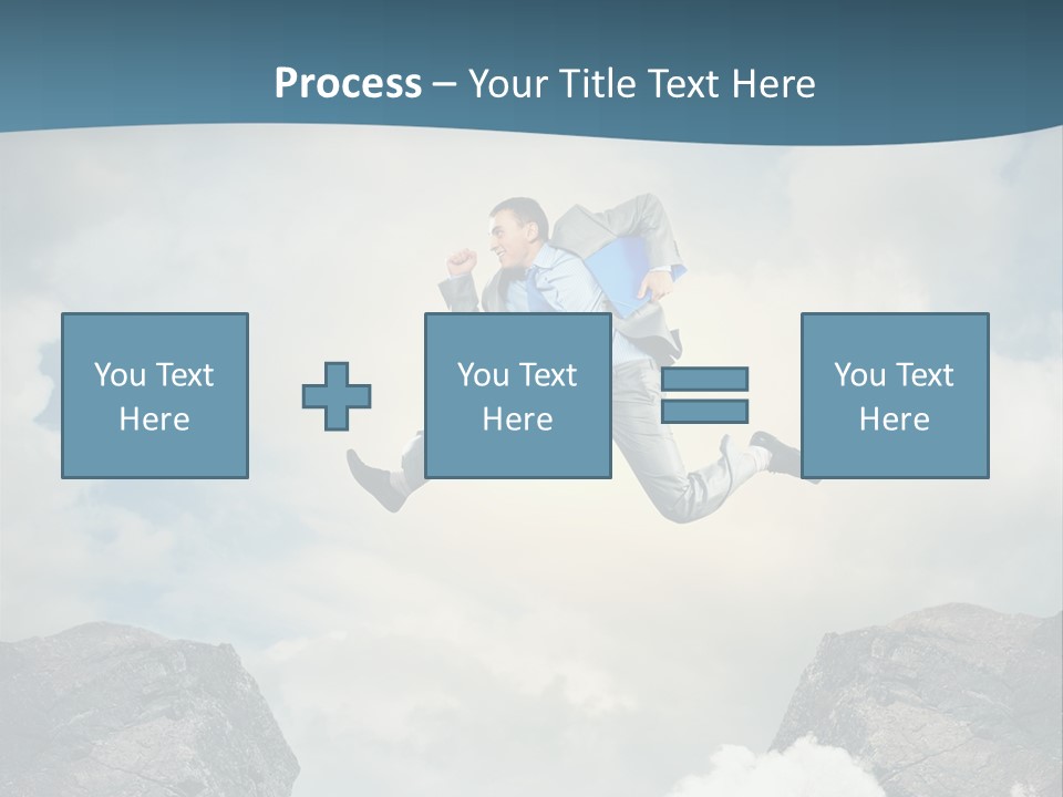 Competition Mountain Cliff PowerPoint Template