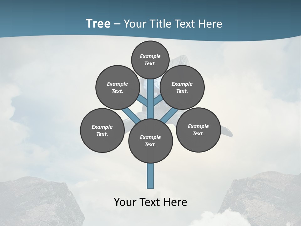 Competition Mountain Cliff PowerPoint Template