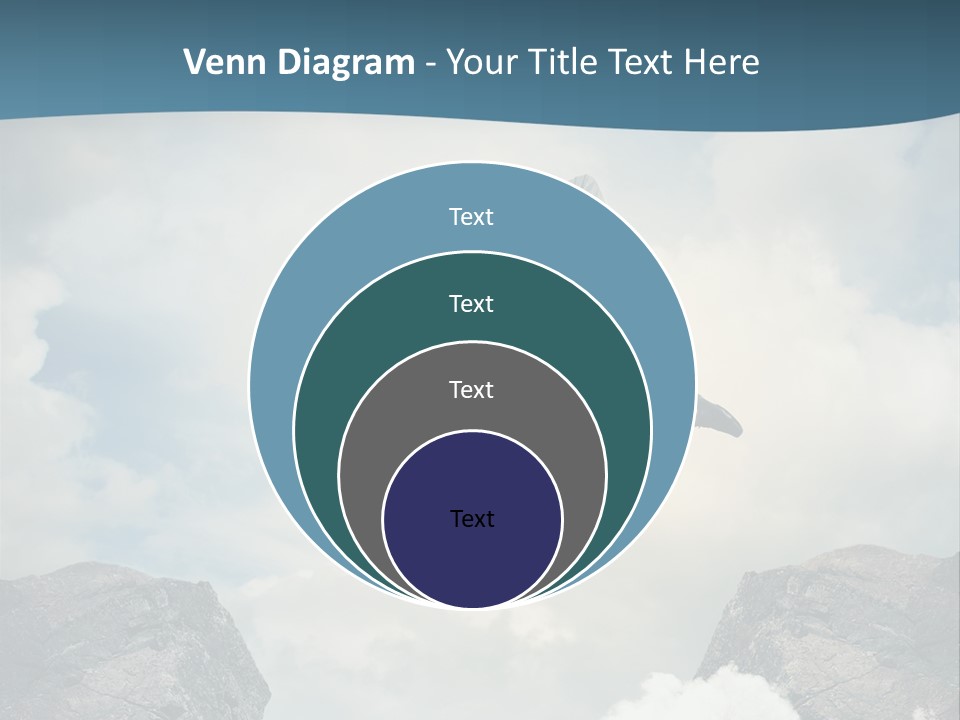 Competition Mountain Cliff PowerPoint Template