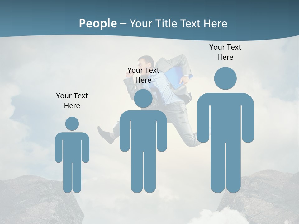 Competition Mountain Cliff PowerPoint Template