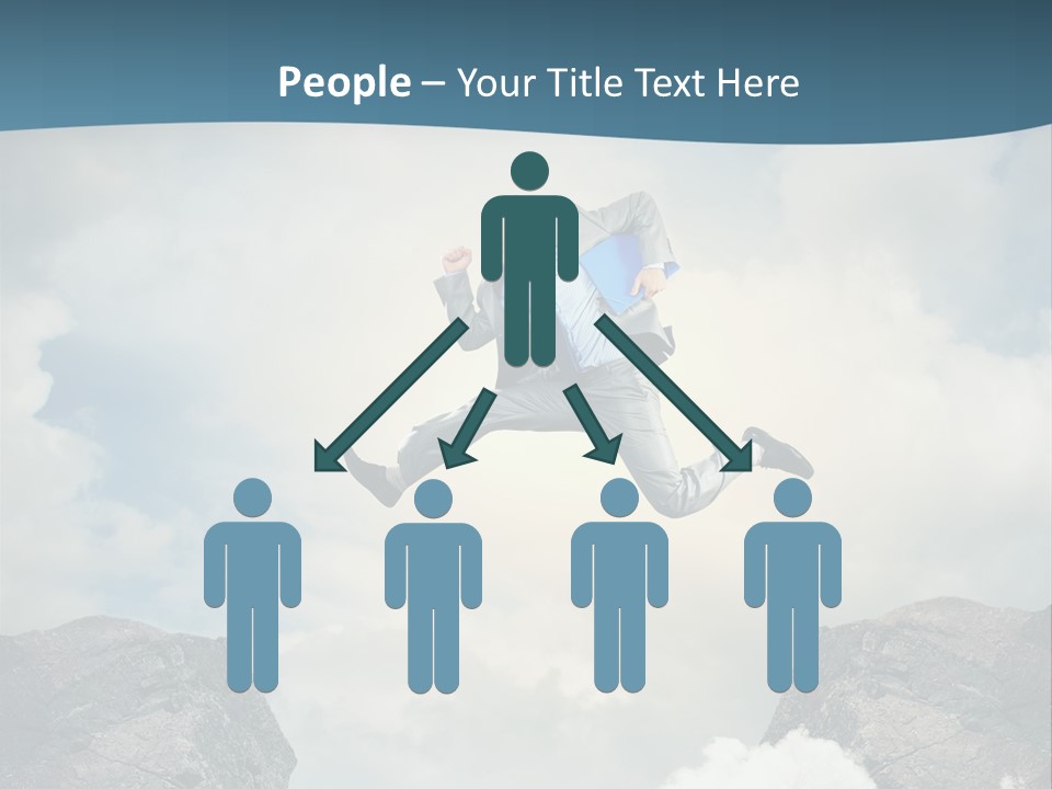 Competition Mountain Cliff PowerPoint Template