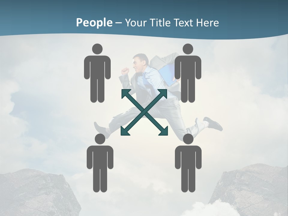Competition Mountain Cliff PowerPoint Template