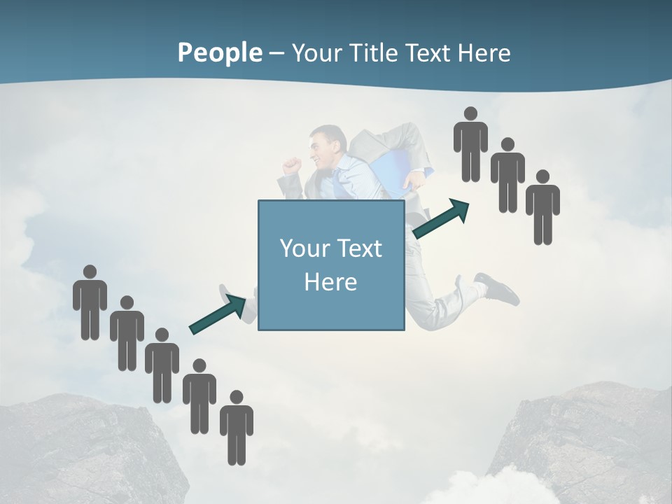 Competition Mountain Cliff PowerPoint Template