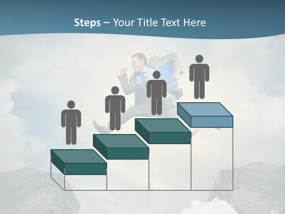 Competition Mountain Cliff PowerPoint Template