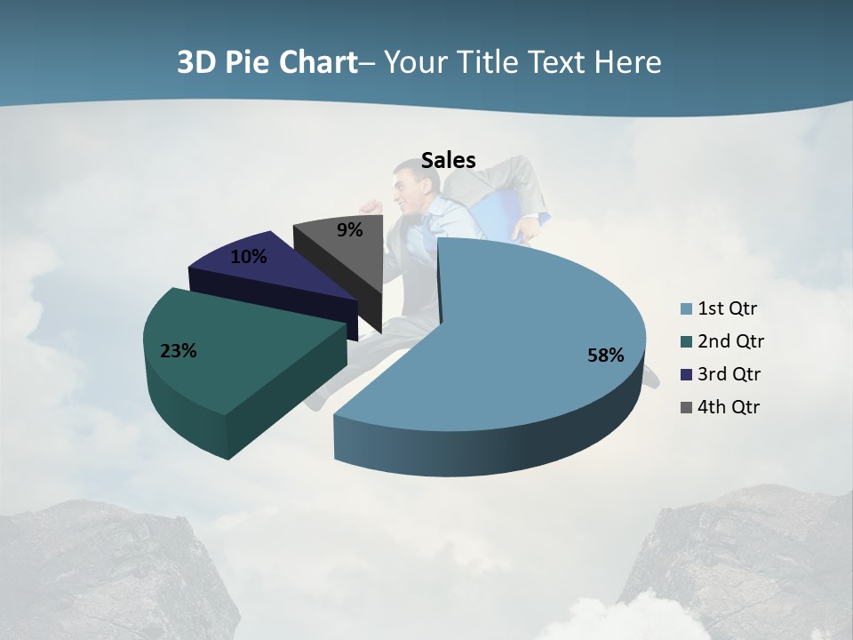 Competition Mountain Cliff PowerPoint Template