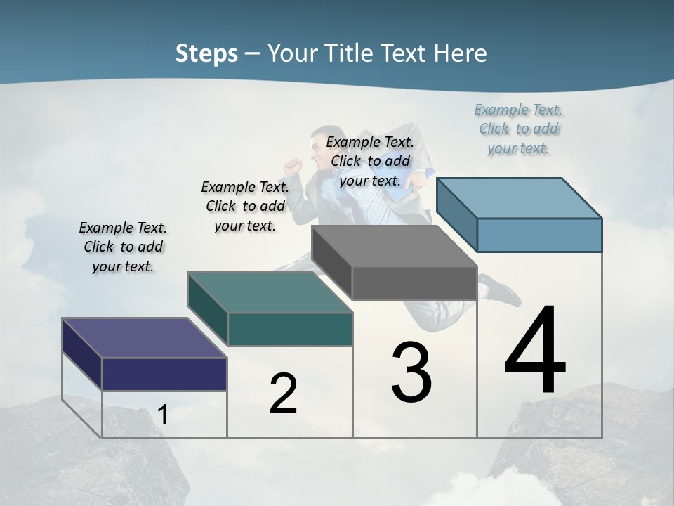 Competition Mountain Cliff PowerPoint Template
