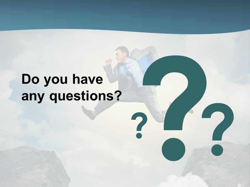 Competition Mountain Cliff PowerPoint Template