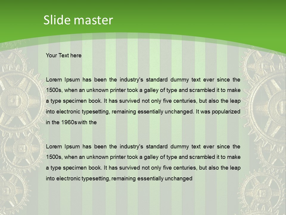 Industrial Mechanic Cogwheel PowerPoint Template
