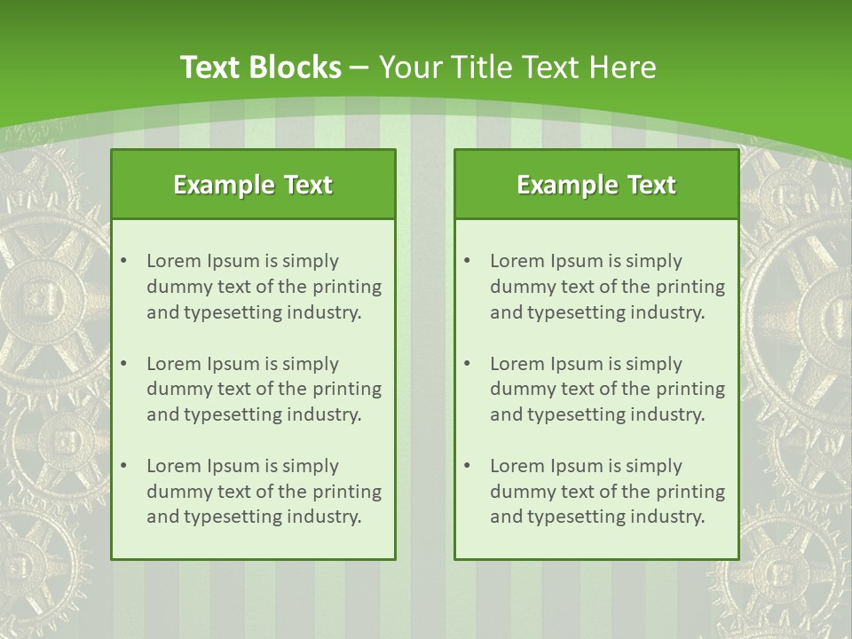 Industrial Mechanic Cogwheel PowerPoint Template
