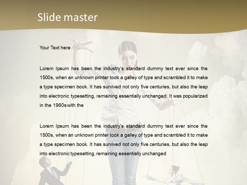 Emotion Caucasian Man PowerPoint Template