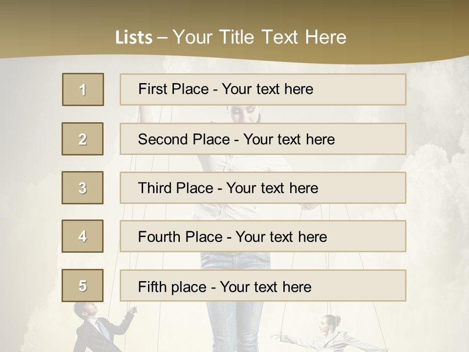 Emotion Caucasian Man PowerPoint Template