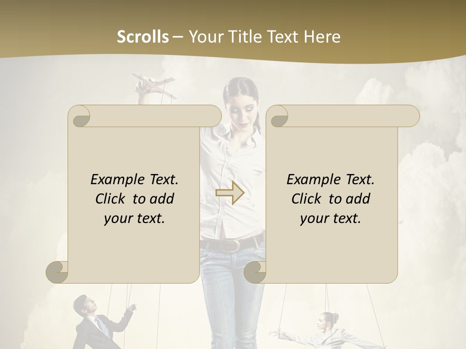 Emotion Caucasian Man PowerPoint Template