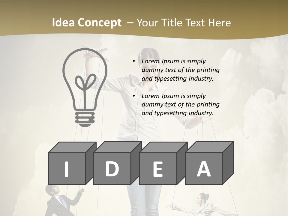 Emotion Caucasian Man PowerPoint Template