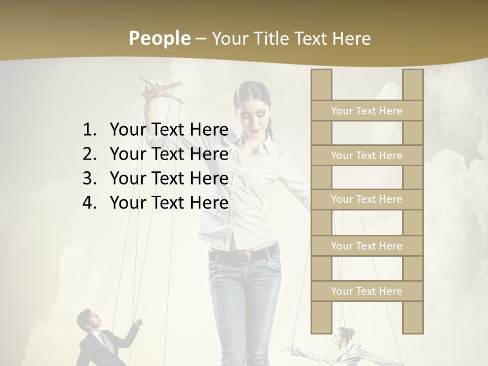 Emotion Caucasian Man PowerPoint Template