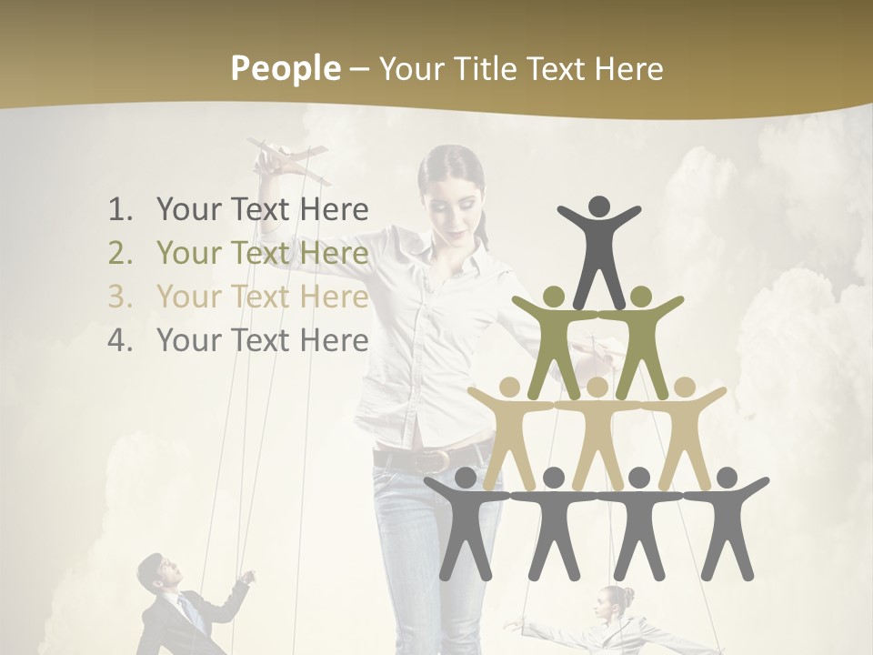 Emotion Caucasian Man PowerPoint Template