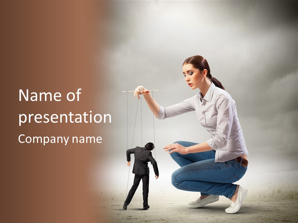 Businessperson Subordinate Tied PowerPoint Template