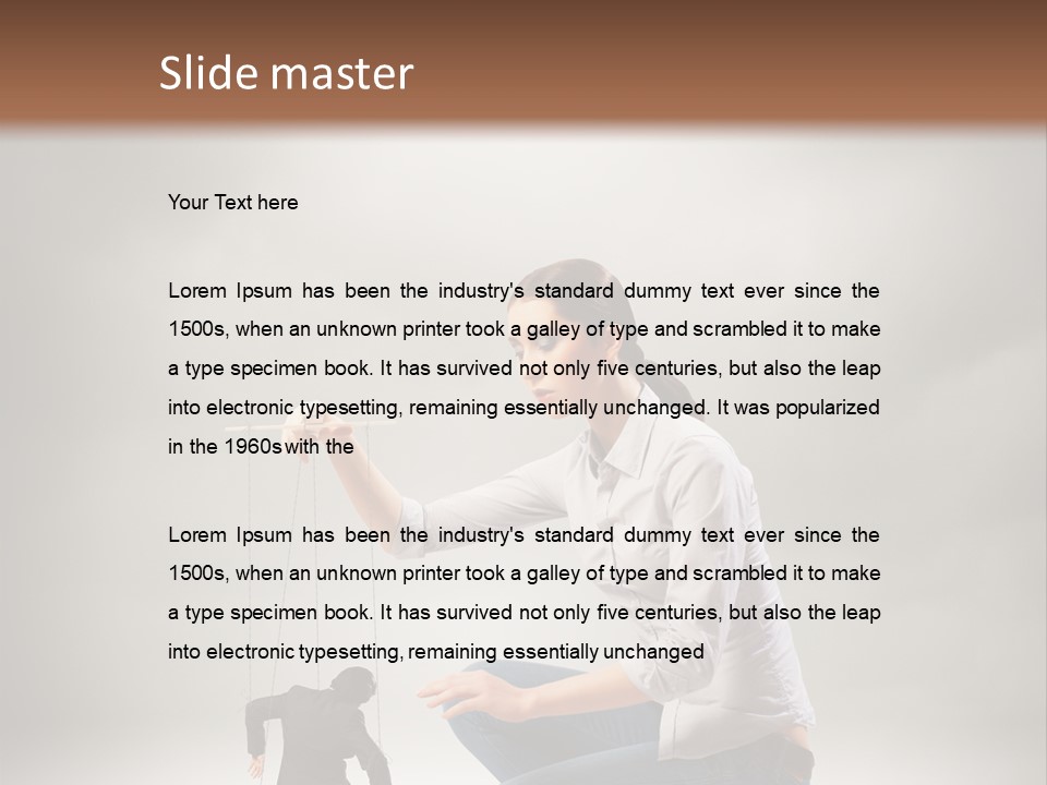 Businessperson Subordinate Tied PowerPoint Template