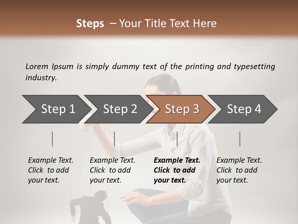 Businessperson Subordinate Tied PowerPoint Template