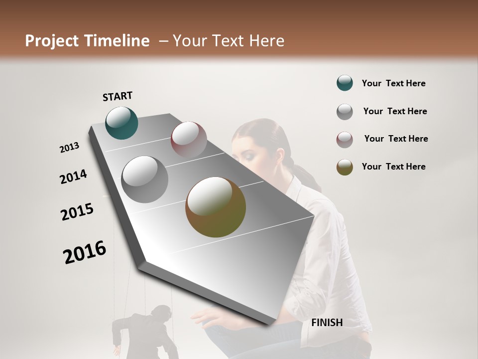 Businessperson Subordinate Tied PowerPoint Template